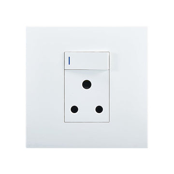 Horizon Modern Single Socket 16A White 4x4 in Electrical & Lighting,Electrical Accessories,Switch & Plug Sockets