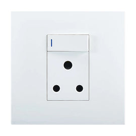 Horizon Modern Single Socket 16A White 4x4 - image 01