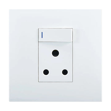 Horizon Modern Single Socket 16A White 4x4 - image 01