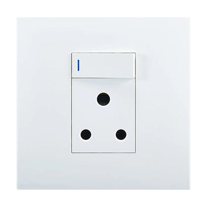 Horizon Modern Single Socket 16A White 4x4 - image 01