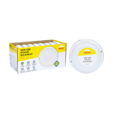 Radiant Round Bulkhead LED 15w 1000lm 6500K (Sold in Pack of 8 only) - image 01