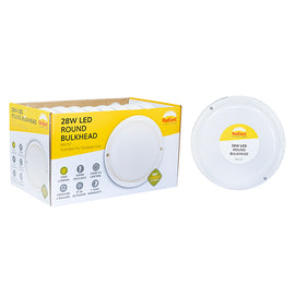Radiant Round Bulkhead LED 28w 2500lm 6500K (Sold in Pack of 8 only)