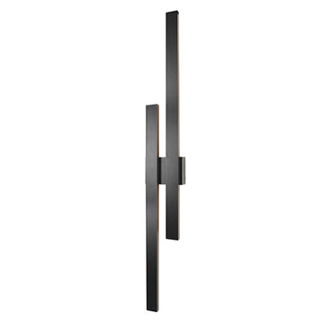 Strut Dual Outdoor Wall Light Black LED 48w