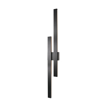 Strut Dual Outdoor Wall Light Black LED 48w - image 01