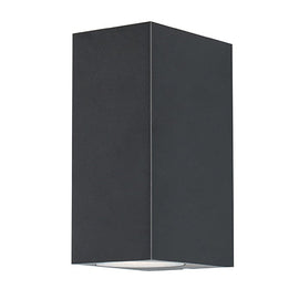Radiant Bue Square Up & Down Outdoor Wall Light Black GU10 2x35W in Electrical & Lighting,Lighting,Exterior Lighting