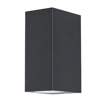 Radiant Bue Square Up & Down Outdoor Wall Light Black GU10 2x35W in Electrical & Lighting,Lighting,Exterior Lighting