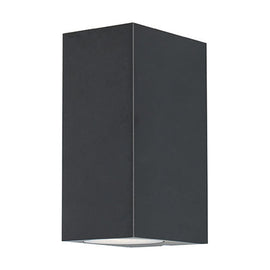 Radiant Bue Square Up & Down Outdoor Wall Light Black GU10 2x35W - image 01