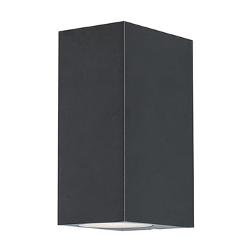 Radiant Bue Square Up & Down Outdoor Wall Light Black GU10 2x35W - image 01