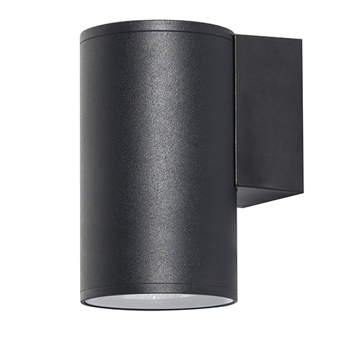 Radiant Bue Round Up & Down Outdoor Wall Light Black E27 1x60w in Electrical & Lighting,Lighting,Exterior Lighting