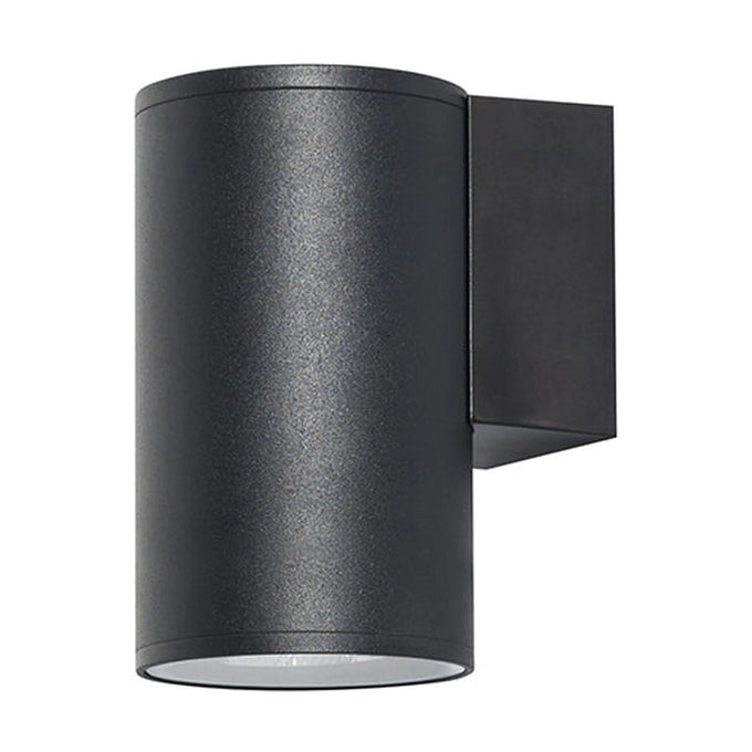 Radiant Bue Round Up & Down Outdoor Wall Light Black E27 1x60w - image 01