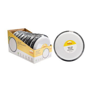 Radiant Round Bulkhead Black LED 28w 2500lm 6500K (Sold in Pack of 8) - image 01
