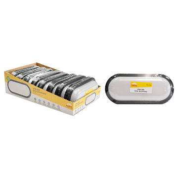 Radiant Oval Bulkhead Black LED 23w 1800lm 6500K (Sold in pack of 8)