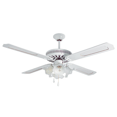 Radiant Rattan Ceiling Fan with Light White E27 4x60w in Electrical & Lighting,Lighting,Ceiling Fans