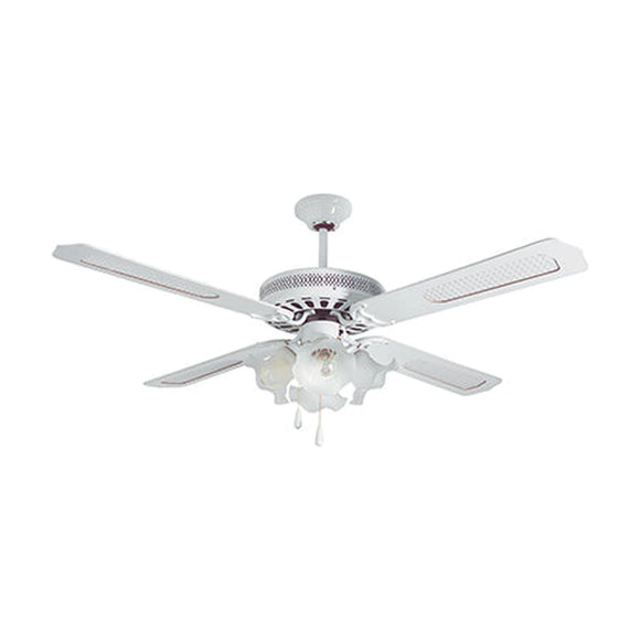 Radiant Rattan Ceiling Fan with Light White E27 4x60w - image 01