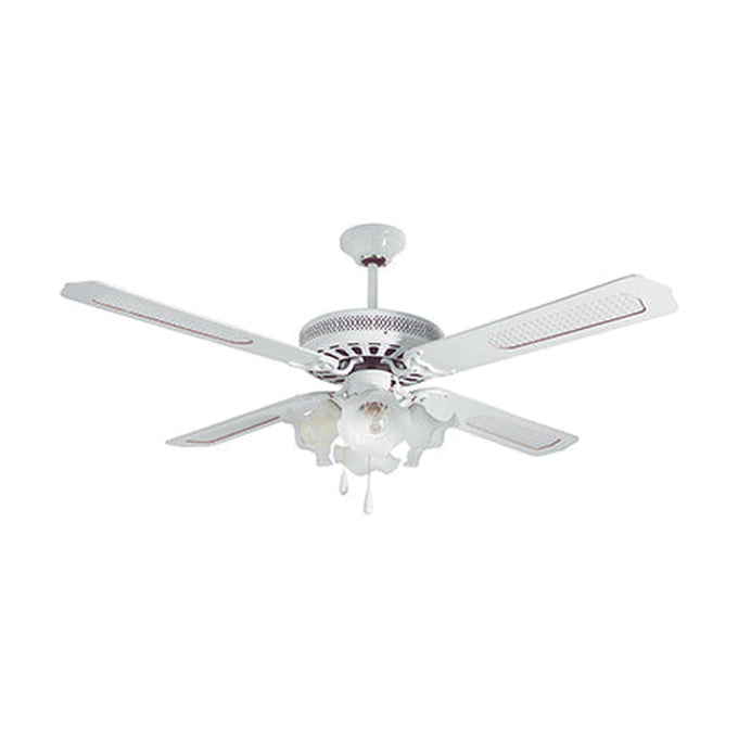 Radiant Rattan Ceiling Fan with Light White E27 4x60w - image 01