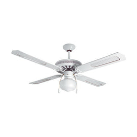 Radiant Rattan Ceiling Fan with Light White E27 1x60w - image 01