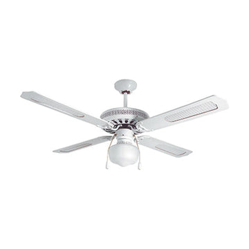 Radiant Rattan Ceiling Fan with Light White E27 1x60w - image 01