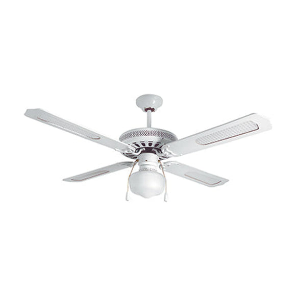 Radiant Rattan Ceiling Fan with Light White E27 1x60w - image 01