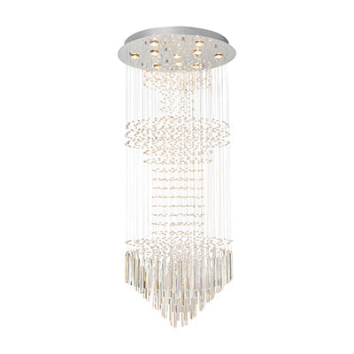 Eurolux Cascade Chandelier 10 Light Crystal Chrome GU10 in Electrical & Lighting, Interior Lighting, Lighting