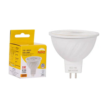 Radiant  12V LED Downlight Globe MR16 Frosted Lens 5w 3000K 105lm - image 01