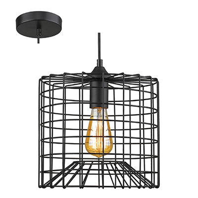 Radiant Pendant Grid Black E27 1x60w in Electrical & Lighting,Lighting,Interior Lighting