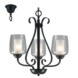 Radiant 3L Chandelier Black E27 3x40w in Electrical & Lighting,Lighting,Interior Lighting