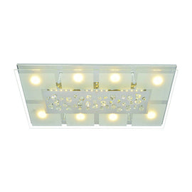 Radiant Crystal Rectangular Ceiling Light Chrome LED 1x39w in Electrical & Lighting,Lighting,Interior Lighting