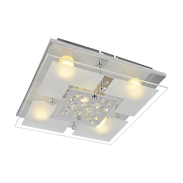 Radiant Crystal Square Ceiling Light Chrome LED 17w - image 01