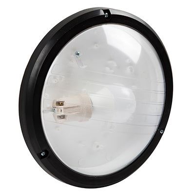 Radiant Bulkhead Eco Black Clear E27 1x15W in Electrical & Lighting_Interior Lighting