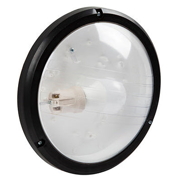 Radiant Bulkhead Eco Black Clear E27 1x15W in Electrical & Lighting_Interior Lighting