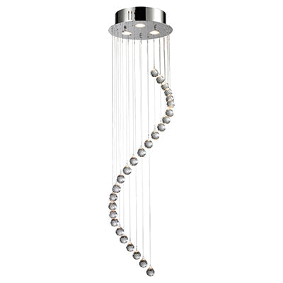 Radiant 3LT Mini Swirl Chandelier Crystal Chrome GU10 3x50W in Electrical & Lighting,Lighting,Interior Lighting