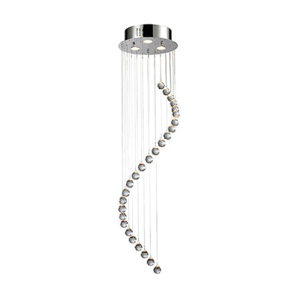 Radiant 3LT Mini Swirl Chandelier Crystal Chrome GU10 3x50W - image 01