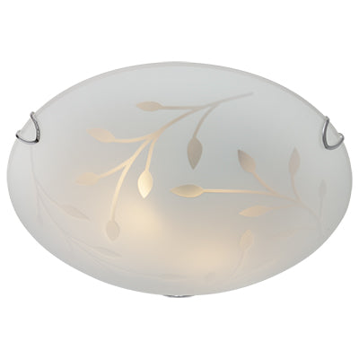 Radiant Leaf Ceiling Light Chrome E27 2x60w in Electrical & Lighting,Lighting,Interior Lighting