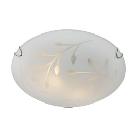 Radiant Leaf Ceiling Light Chrome E27 2x60w - image 01