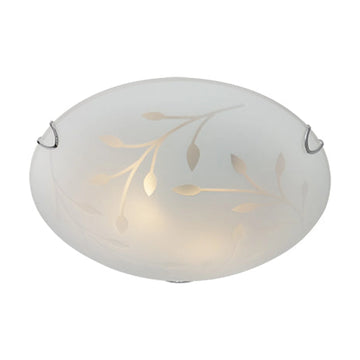 Radiant Leaf Ceiling Light Chrome E27 2x60w - image 01