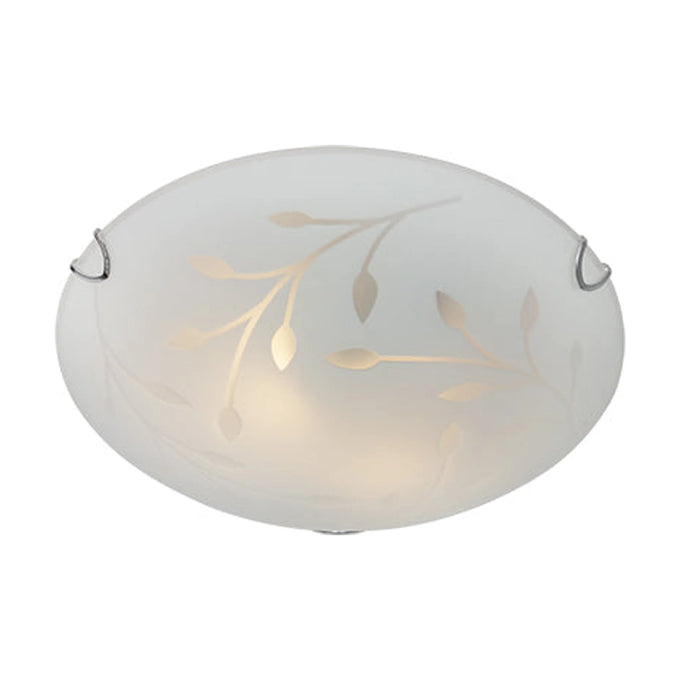Radiant Leaf Ceiling Light Chrome E27 2x60w - image 01