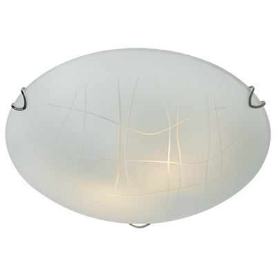 Radiant Line Pattern Ceiling Light Chrome E27 2x60w in Electrical & Lighting,Lighting,Interior Lighting