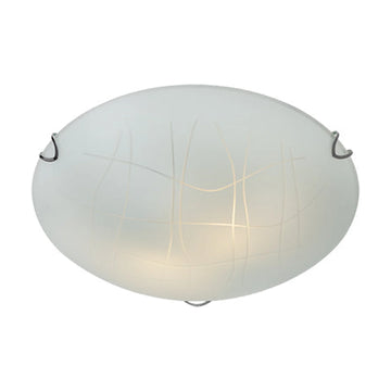 Radiant Line Pattern Ceiling Light Chrome E27 2x60w - image 01
