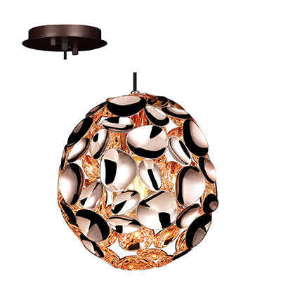 Radiant Pendant Metal 180mm Rose Gold E27 1x60w in Electrical & Lighting,Lighting,Interior Lighting