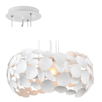 Radiant Pendant Metal 320mm White E27 2x60w in Electrical & Lighting,Lighting,Interior Lighting