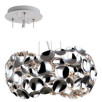 Radiant Pendant Metal 320mm Chrome E27 2x60w in Electrical & Lighting,Lighting,Interior Lighting