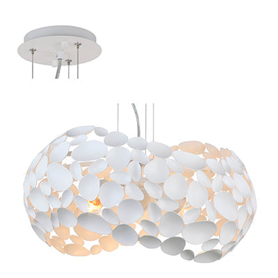 Radiant Pendant Metal 470mm White E27 3x60w in Electrical & Lighting,Lighting,Interior Lighting