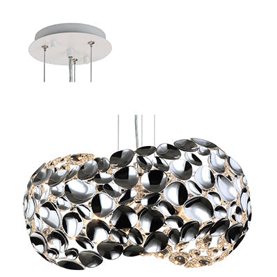 Radiant Pendant Metal 470mm Chrome E27 3x60w in Electrical & Lighting,Lighting,Interior Lighting
