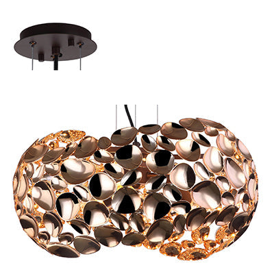 Radiant Pendant Metal 470mm Rose Gold E27 3x60w in Electrical & Lighting,Lighting,Interior Lighting