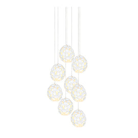 Radiant Pendant Metal 520mm White E27 8x60w in Electrical & Lighting,Lighting,Interior Lighting