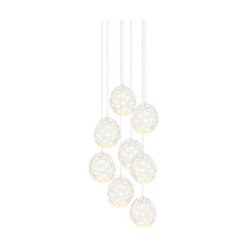 Radiant Pendant Metal 520mm White E27 8x60w - image 01