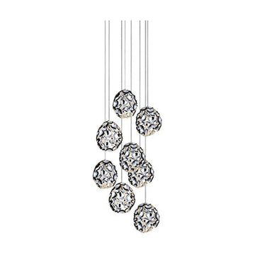Radiant Pendant 8LT Metal 520mm Chrome E27 8x60w - image 01