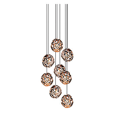Radiant Pendant Metal 520mm Rose Gold E27 8x60w in Electrical & Lighting,Lighting,Interior Lighting