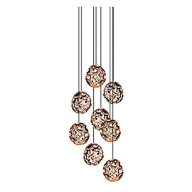 Radiant Pendant Metal 520mm Rose Gold E27 8x60w in Electrical & Lighting,Lighting,Interior Lighting