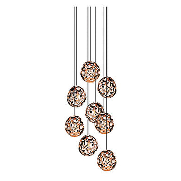 Radiant Pendant Metal 520mm Rose Gold E27 8x60w in Electrical & Lighting,Lighting,Interior Lighting